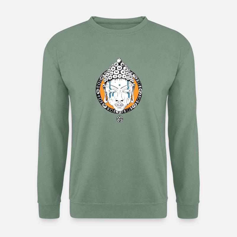 Buddha - Unisex Pullover - Graugrün
