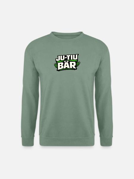 Ju-Tiu Bär – Wortspiel für Creator & Social Media - Unisex Pullover - Graugrün