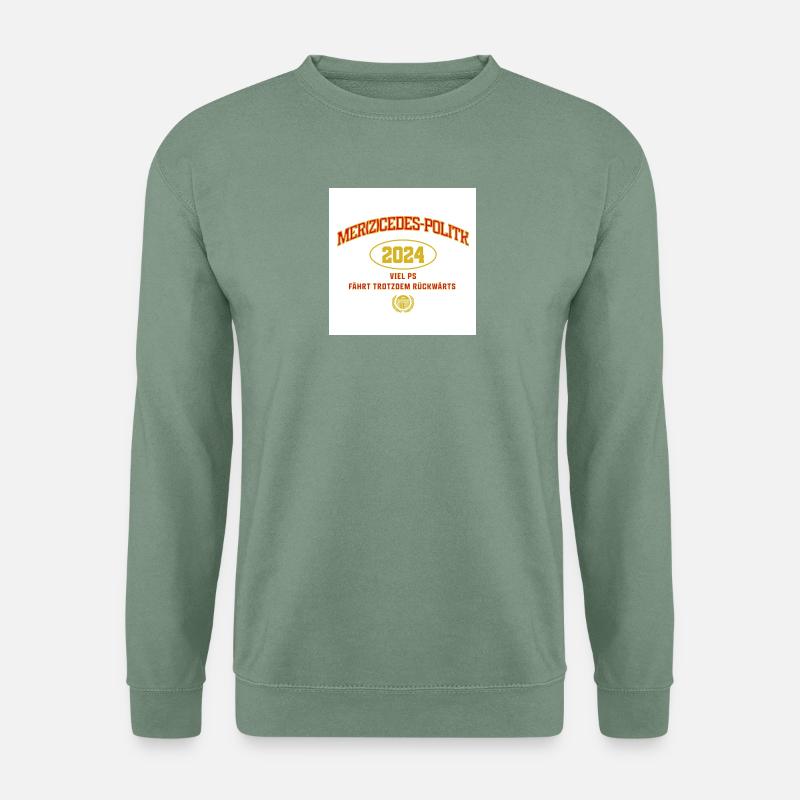 Humorvolles Politik Tshirt Merz - Unisex Pullover - Graugrün