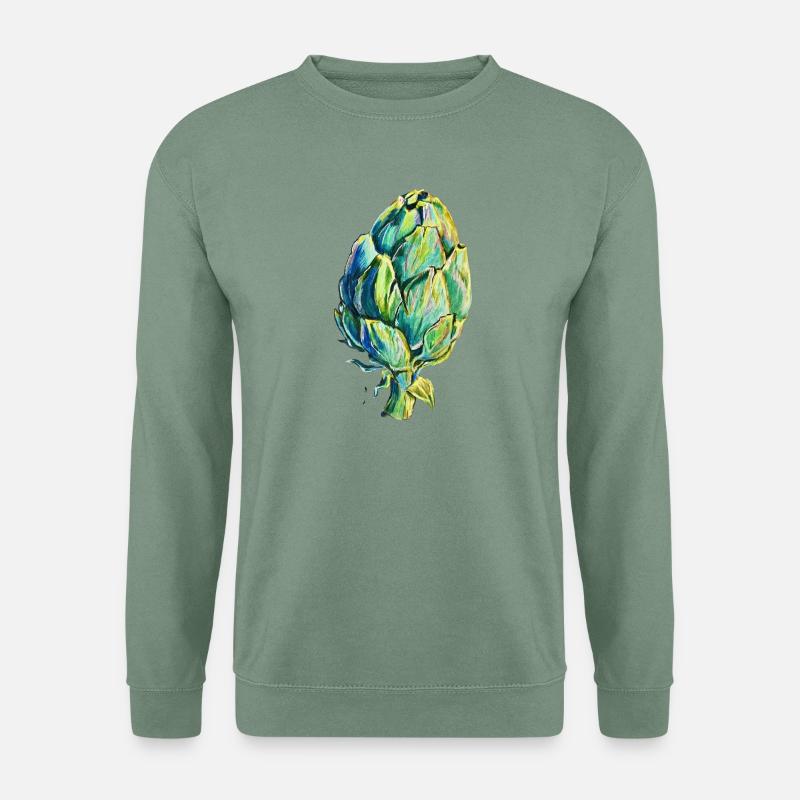 Artischocke solo - Unisex Pullover - Graugrün