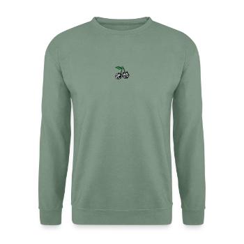 Felix The Cat Embroidery Design Cherries - Unisex Sweatshirt - steel green - Front
