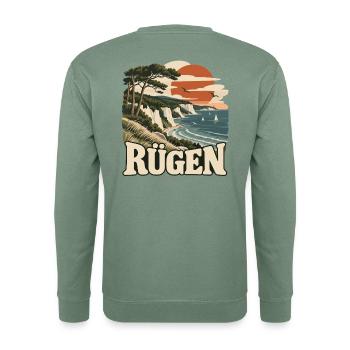 Rügen Germany Baltic Coast - Unisex Pullover - Graugrün - Hinten