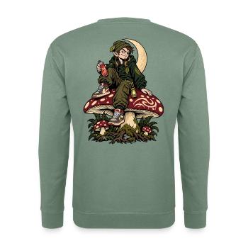 Korri'ink – Korrigan graffeur bretonisch - Unisex Pullover - Graugrün - Hinten