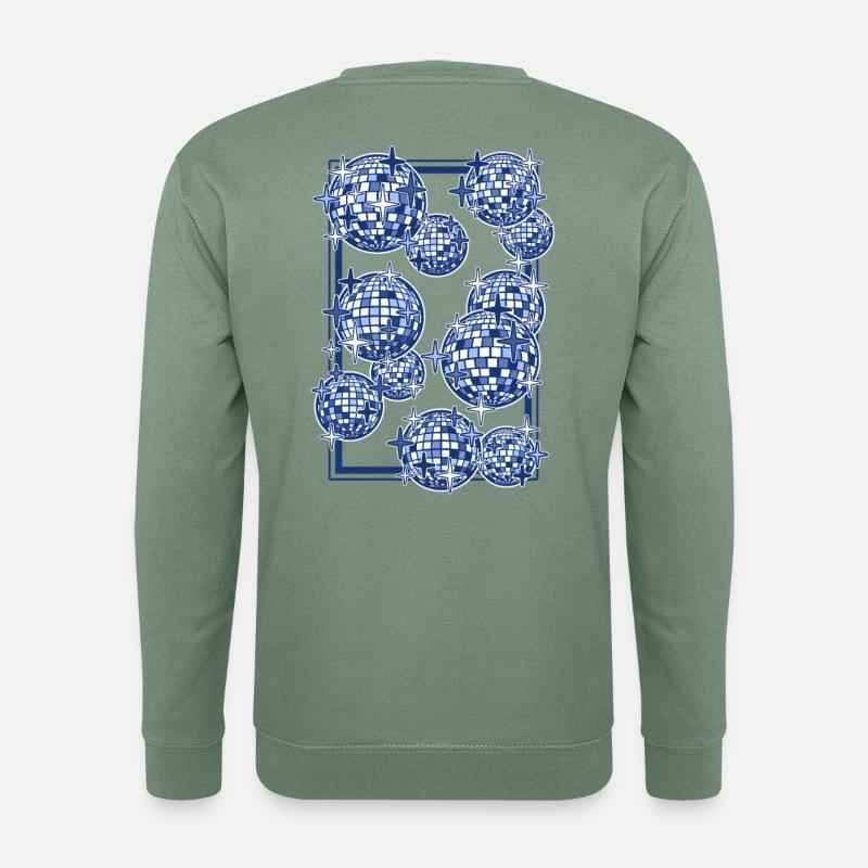 Spiegelkugeln in Blau - Unisex Pullover - Graugrün