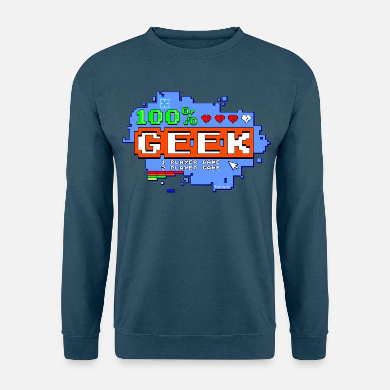 100% Geek - Unisex Pullover - Indigoblau