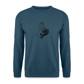 Horn - Unisex Pullover - Indigoblau - Vorne