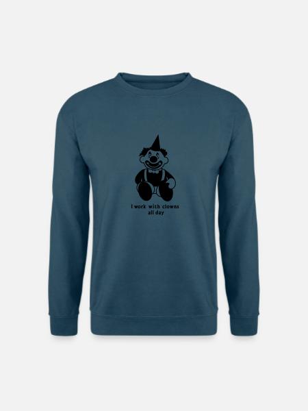 i work with clowns all day 1 - Unisex Pullover - Indigoblau