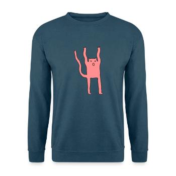 Ailurophobie, Buh-Katz - Unisex Pullover - Indigoblau - Vorne