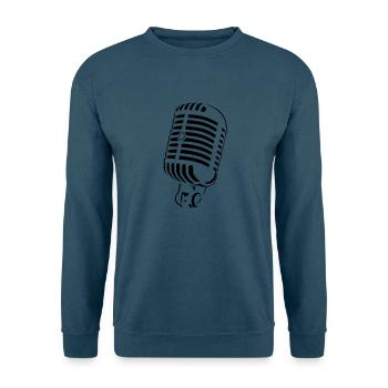 Retro Mikro - Unisex Pullover - Indigoblau - Vorne