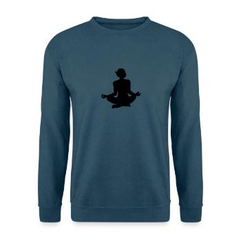 Yoga Übung - Unisex Pullover - Indigoblau - Vorne
