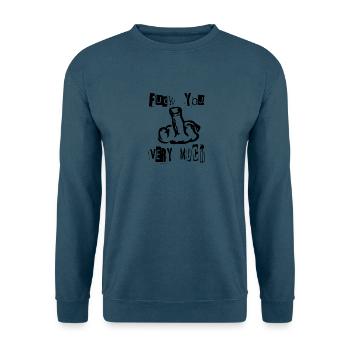 Fuck you - Unisex Pullover - Indigoblau - Vorne