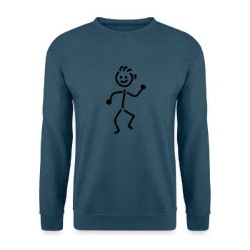tanzendes Männchen - Unisex Pullover - Indigoblau - Vorne