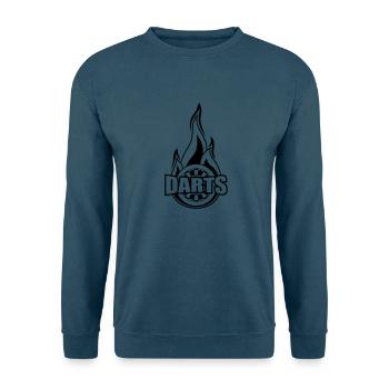 schwarz darts brennen feuer zielscheibe flammen he - Unisex Pullover - Indigoblau - Vorne