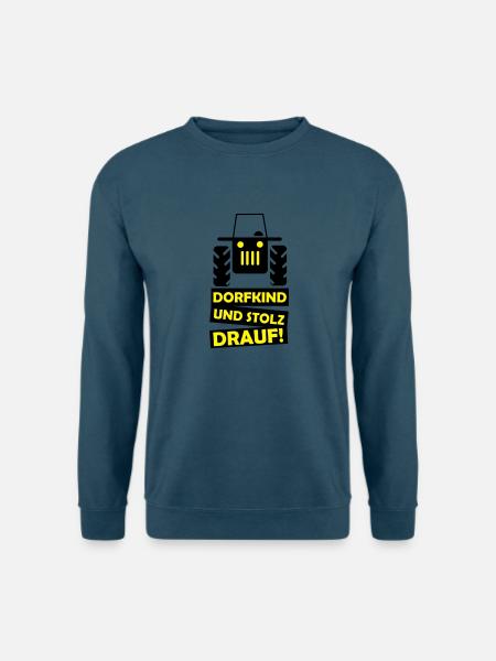 traktor_dorfkind_02 - Unisex Pullover - Indigoblau