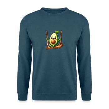 Avocado auf der Schaukel - Unisex Pullover - Indigoblau - Vorne