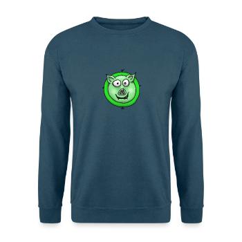 Schwein grün - Unisex Pullover - Indigoblau - Vorne
