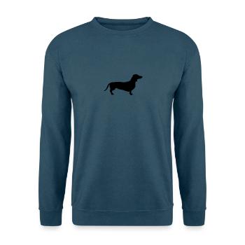 Dackel schwarz - Unisex Pullover - Indigoblau - Vorne