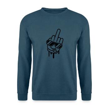 Cool Fuck Off Hand - Unisex Pullover - Indigoblau - Vorne