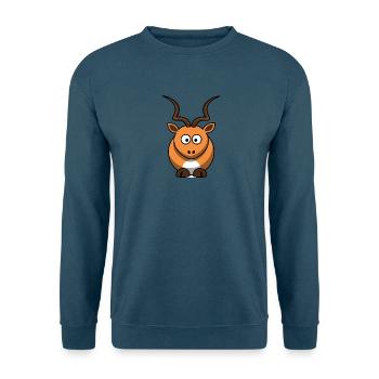antilope antelope impala hartebeest kudu oryx papa - Unisex Pullover - Indigoblau - Vorne