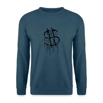 graffiti blut tropfen nass spray dollar symbol zei - Unisex Pullover - Indigoblau - Vorne
