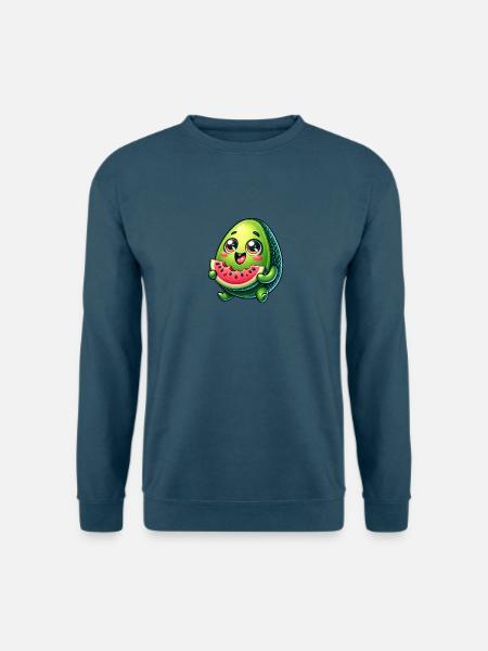 Avocado & Wassermelone Süßes Comic - Unisex Pullover - Indigoblau