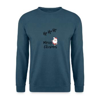 Hohoho - merry xmas Weihnachten Geschenk - Unisex Pullover - Indigoblau - Vorne