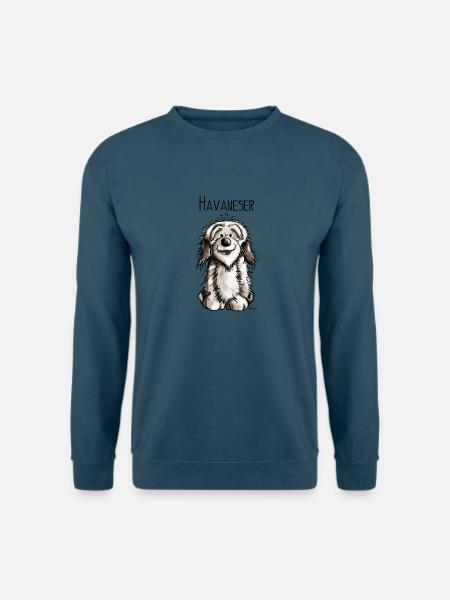 Fröhlicher Havaneser - Unisex Pullover - Indigoblau