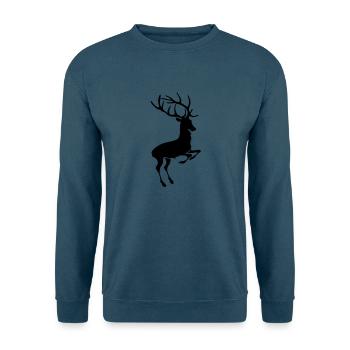 Hirsche - Unisex Pullover - Indigoblau - Vorne