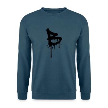 B Graffiti Tropfen Farbklex Blut Spray - Unisex Pullover - Indigoblau - Vorne