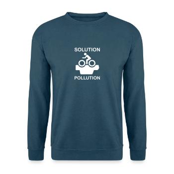 Umweltfreundliche Radfahrer Lösung :-) - Unisex Pullover - Indigoblau - Vorne