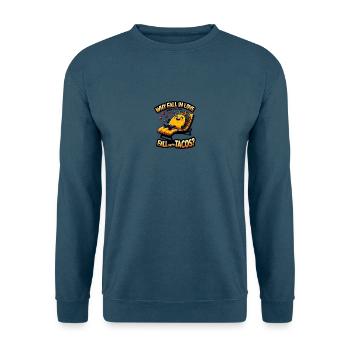 Tako Liegestuhl Tacos statt Liebe - Unisex Pullover - Indigoblau - Vorne