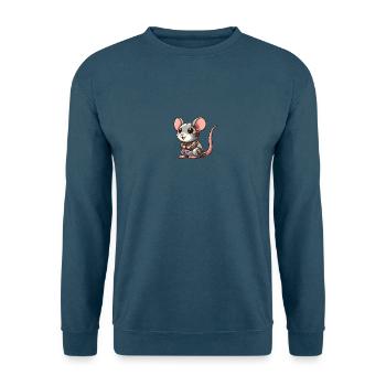 Roboter Ratte & Cyborg Maus Design - Unisex Pullover - Indigoblau - Vorne
