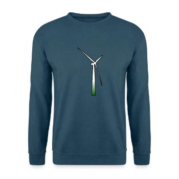 windmill windmuehle wind turbine windrad11 - Unisex Pullover - Indigoblau - Vorne