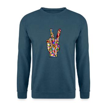 weltfrieden auf erden world peace on earth love30 - Unisex Pullover - Indigoblau - Vorne