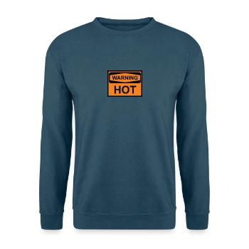 warning hot - Unisex Pullover - Indigoblau - Vorne