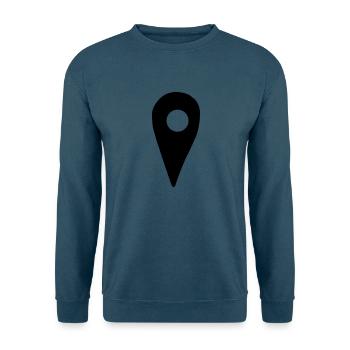 Standort,Location,Karte,Navigation,Bestimmungsort, - Unisex Pullover - Indigoblau - Vorne