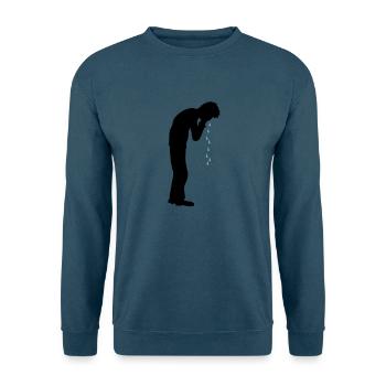 Heulen Tropfen Depression - Unisex Pullover - Indigoblau - Vorne