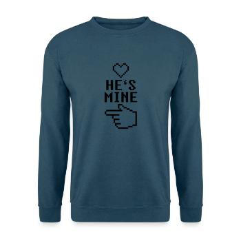 He's Mine 8-Bit - Unisex Pullover - Indigoblau - Vorne