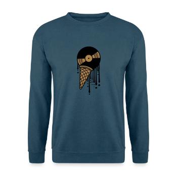 vinyl eis schmelzen tropfen graffiti kugel platte - Unisex Pullover - Indigoblau - Vorne