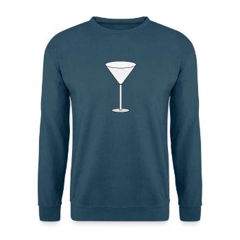 Cocktail Glas - Unisex Pullover - Indigoblau - Vorne