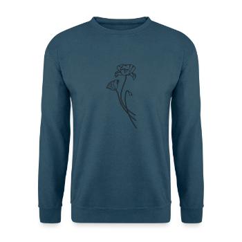 Flora und Fauna - Mohn - Unisex Pullover - Indigoblau - Vorne