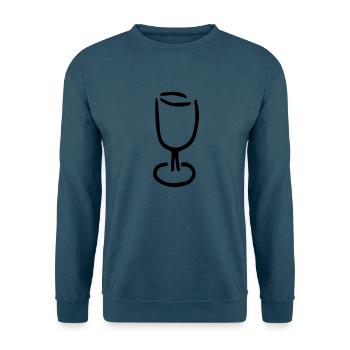 Weinglas,Flüssigkeit,Alkohol,Erfrischung,Wein,Saft - Unisex Pullover - Indigoblau - Vorne