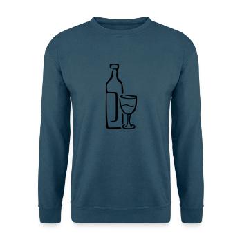 wine glas bottle - Unisex Pullover - Indigoblau - Vorne