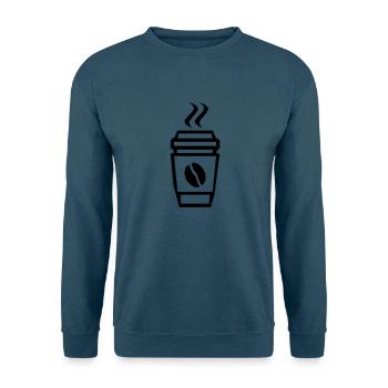 coffee to go icon - Unisex Pullover - Indigoblau - Vorne