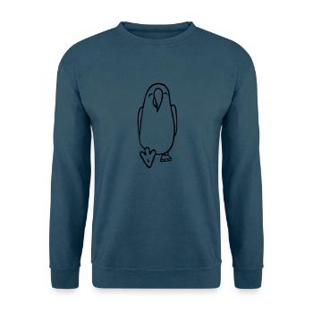 Art Deco Space Parrot - Unisex Pullover - Indigoblau - Vorne