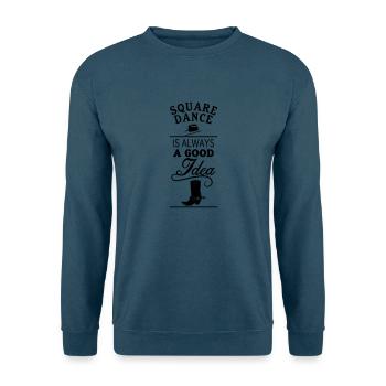 Square Dance is always a good idea - Western Cow - Unisex Pullover - Indigoblau - Vorne