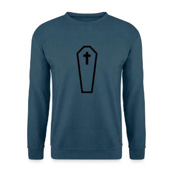 kontur sarg beerdigen kreuz grab friedhof tot grab - Unisex Pullover - Indigoblau - Vorne