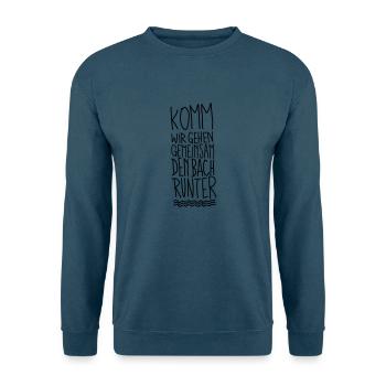 wir gehen den Bach runter - Unisex Pullover - Indigoblau - Vorne