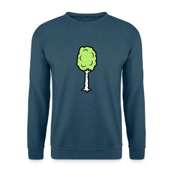 Comic Birke Bäumchen - Unisex Pullover - Indigoblau - Vorne