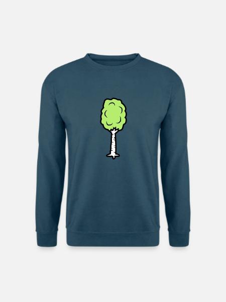 Comic Birke Bäumchen - Unisex Pullover - Indigoblau